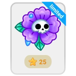 🎁 limited kwiat, czaszka, naklejka, limitowana, fioletowy, kreskówka, słodki whatsapp sticker
