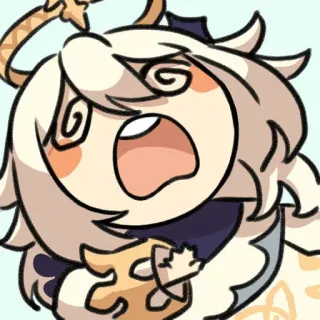 😩 Paimon Genshin Impact paimon, genshin impact, animé, dessin animé, autocollant telegram sticker
