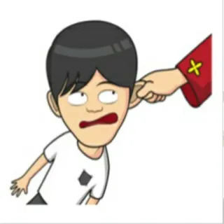 🕴 ухо, щипать, мультфильм, раздражение, досада telegram sticker
