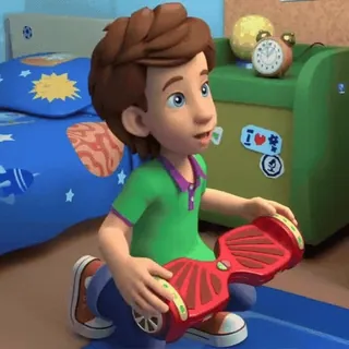 🧬 I ❤️ SE amour, coeur, technologie, hoverboard, dessin animé, garçon whatsapp sticker