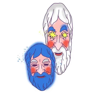 👨‍🦳 wajah, potret, orang tua, ilustrasi, karakter, karya seni, kartun, gambar telegram sticker