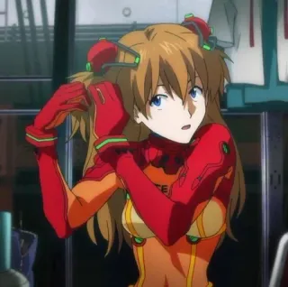 💗 Asuka Langley Soryu Neon Genesis Evangelion アニメ, キャラクター, 女の子, エヴァンゲリオン, アスカ, マンガ, 漫画 whatsapp sticker