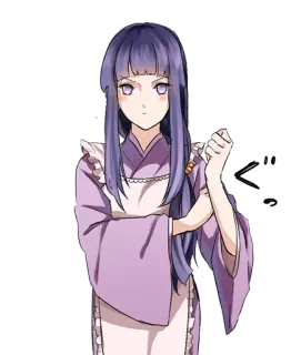 💪 Hinata Hyuga Naruto くっ 애니메이션, 닌자, 휴가, 메이드, 귀여운 telegram sticker