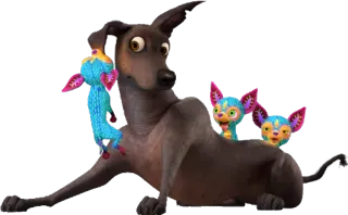 😐 Dante Coco perro, alebrije, Disney, Pixar, xoloitzcuintle telegram sticker