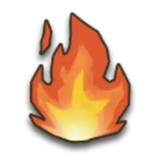 🔥 fogo, chama, quente, queimar, energia, perigo telegram sticker