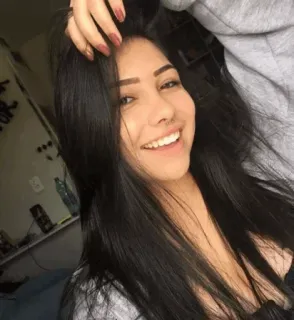 😁 mulher, retrato, sorriso, morena, selfie telegram sticker