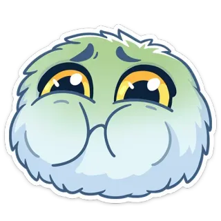 🤢 可爱, 难过, 嘟嘴, 毛茸茸, 动物 telegram sticker