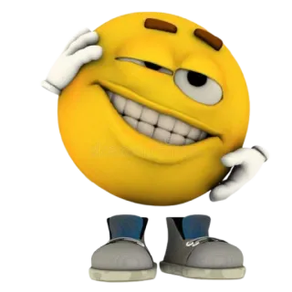 😅 Emoji, Smiley, Cartone animato, Scarpe, Occhiolino, Sorrisetto whatsapp sticker