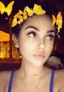 🍭 Selfie, Mujer, Mariposas, Retrato, Belleza, Filtro telegram sticker