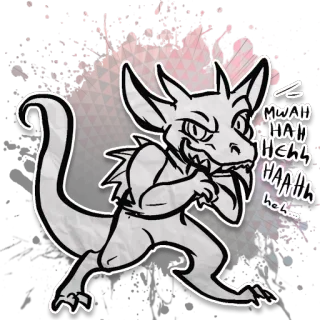 👹 MWAH HAH HELL HAAAH heh... quái vật, hoạt hình, ác quỷ, cười toe, ảo mộng telegram sticker