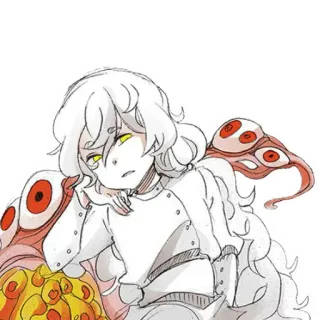 😒 Anime, Monstruo, Tentáculos, Criatura, Fantasía, Personaje telegram sticker