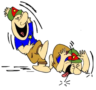 😂 kartun, tertawa, lucu, karakter, slapstik, humor telegram sticker