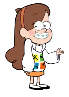 😋 Mabel Pines Gravity Falls カートゥーン, メイベル・パインズ, グラビティフォールズ, ディズニー, キャラクター telegram sticker