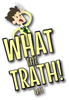 😳 WHAT THE TRATH! мультфильм, восклицание, вопрос, юмор telegram sticker