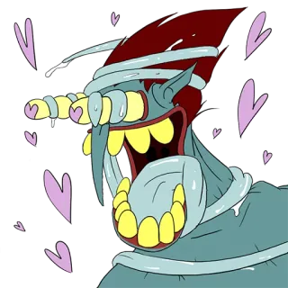 ❤ monstro, corações, criatura, fantasia, desenho animado telegram sticker