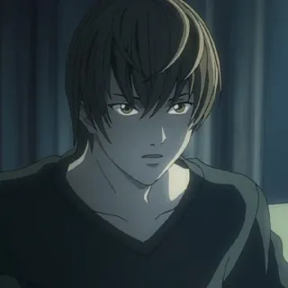 🍎 Light Yagami Death Note Anime, Death Note, Light Yagami, Personagem telegram sticker