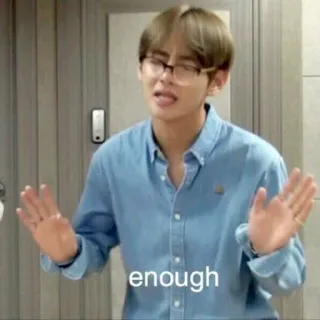 ✋ enough Meme, lustig, Ausdruck, genug telegram sticker