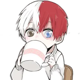 🙂 Todoroki Shoto My Hero Academia anime, manga, my hero academia, todoroki, shoto, cute, fanart telegram sticker