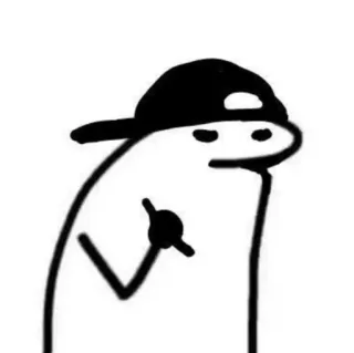 👽 manusia lidi, kartun, karakter, topi, sederhana, seni garis telegram sticker