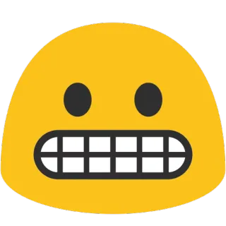 😬 emoji, grimace, yellow, face, teeth telegram sticker