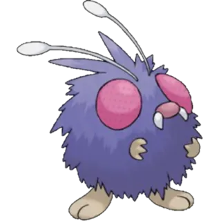 🔵 Venonat Pokemon pokemon, Venonat, monstre, mignon, violet, insecte telegram sticker