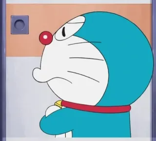 😑 Doraemon doraemon, phim hoạt hình, anime, mèo máy, buồn, lo lắng whatsapp sticker