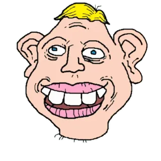 🍉 Мультфильм, Лицо, Карикатура, Уродливый, Странный, Смешной telegram sticker