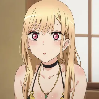😮 Marin Kitagawa My Dress-Up Darling Anime, Garota, Loira, Fofa, Marin Kitagawa, My Dress-Up Darling telegram sticker