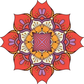 🎨 曼荼羅, 花, 装飾, パターン, 花柄, 装飾的, 幾何学 telegram sticker