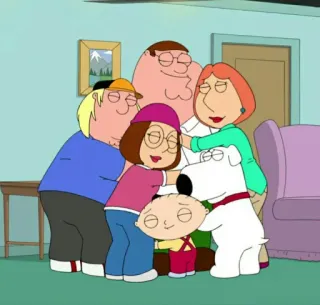 🧸 Griffin Family Family Guy Family Guy, cartoon, characters, comedy, animated, sitcom, Griffin family telegram sticker
