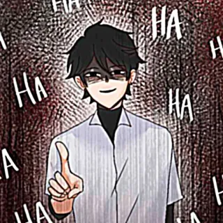 🐈‍⬛️ HA Anime, Personage, Wijs, Achtergrond, HA telegram sticker