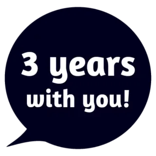 ❤ 3 years
with you! Jahrestag, Feier, Beziehung, Liebe, Meilenstein whatsapp sticker