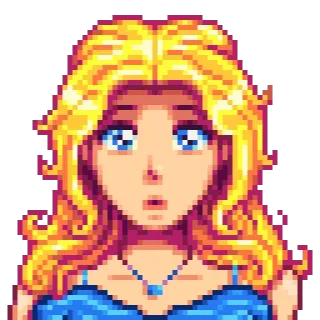 🤩 Haley Stardew Valley Pixel art, Videojuego, Stardew Valley, Haley telegram sticker