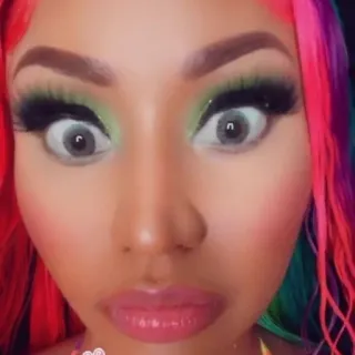 🥀 Nicki Minaj nicki minaj, celebridade, cantora, cultura pop, maquiagem telegram sticker