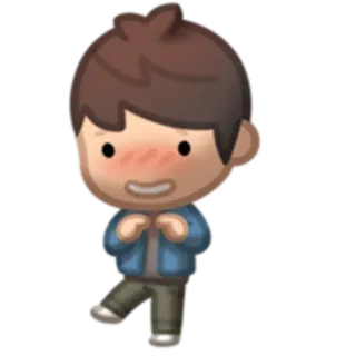 😳 Cartoon, Personage, Schattig, Jongen, Sticker telegram sticker