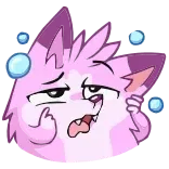 🥴 mèo, động vật, hoạt hình, cử chỉ xúc phạm, ngón giữa telegram sticker