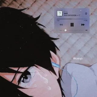 😢 SAD! อนิเมะ, เศร้า, อารมณ์, เพลง, XXXTentacion telegram sticker