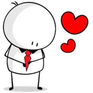 👔 Cartoon, Liefde, Hart, Relatie, Leuk, Persoon telegram sticker
