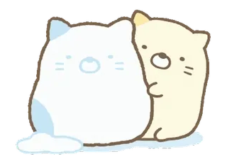 ❄️ chat, mignon, kawaii, animal, autocollant, dessin animé telegram sticker