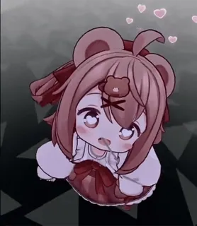 🐻 Anime, Cartoon, Kawaii, Beer, Hartjes, Schattig telegram sticker