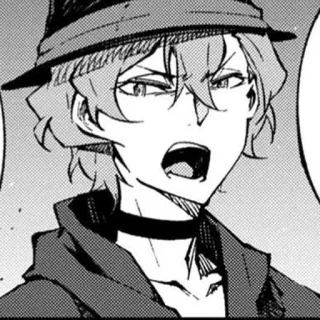 🐈 Chuuya Nakahara Bungou Stray Dogs Anime, Manga, Chuuya Nakahara, Bungou Stray Dogs, Charakter telegram sticker
