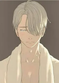 🌈 anime, man, crying, portrait, tearful, emotional telegram sticker