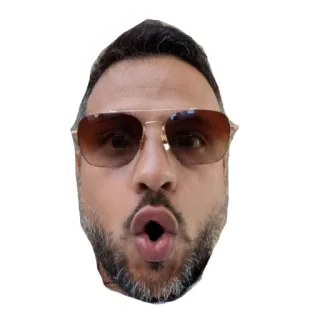 😨 hombre, gafas de sol, cara, retrato telegram sticker