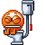 🚽 туалет, эмодзи, ванная, юмор whatsapp sticker