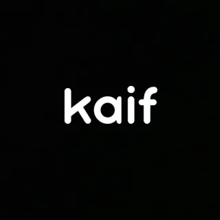 🤤 kaif kaif, Wort, Text, Name, weiß, schwarz whatsapp sticker