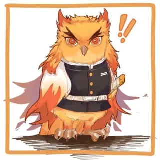 🌟 owl, anime, sword, illustration, fanart telegram sticker