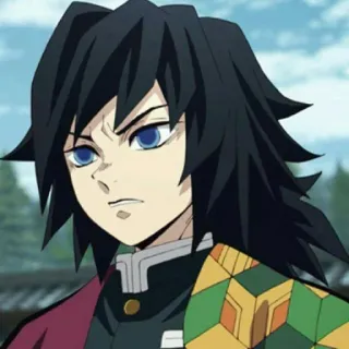 🌊 Giyu Tomioka Demon Slayer Аниме, Клинок рассекающий демонов, Гию Томиока, Персонаж, Манга telegram sticker
