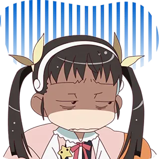 😰 anime, gadis, kartun, ekspresi, stiker telegram sticker