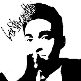 👁 Portrait Porträt, Mann, Silhouette, Schwarzweiß telegram sticker