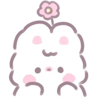 🌸 niedlich, Blume, Wolke, kawaii, Cartoon telegram sticker